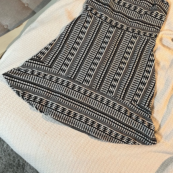 NOT FOR SALE Loft Textured Black and White patterned A-line dress - Picture 2 of 8